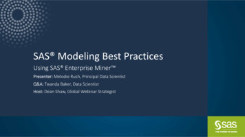 SAS Modeling Best Practices
