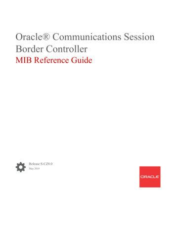 MIB Reference Guide - Oracle