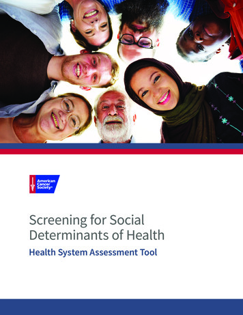 Screening For Social Determinants Of Health