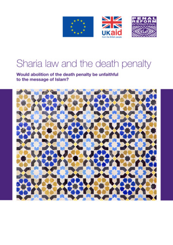 Sharia Law And The Death Penalty - Penal Reform International