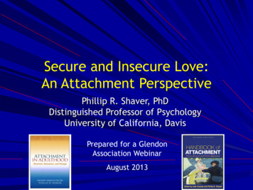 Secure And Insecure Love: An Attachment Perspective