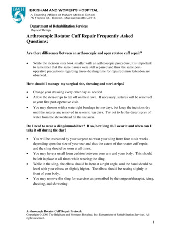 Arthroscopic Rotator Cuff Repair Frequently Asked Questions