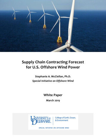 Supply Chain Contracting Forecast For U.S. Offshore Wind Power