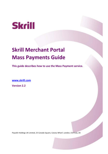 Skrill Merchant Portal Mass Payments Guide