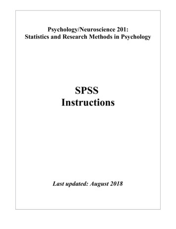 SPSS Instructions - Hamilton College