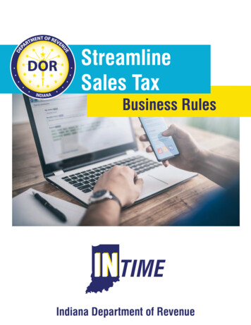 Streamline Sales Tax - Indiana