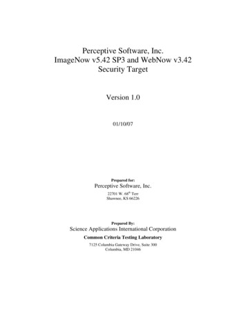 Perceptive SOftware, Inc. ImageNow V5.41 And WebNow V3.41 SP3 Security .