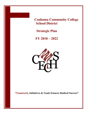 Coahoma Community College School District Strategic Plan FY 2018 - 2022