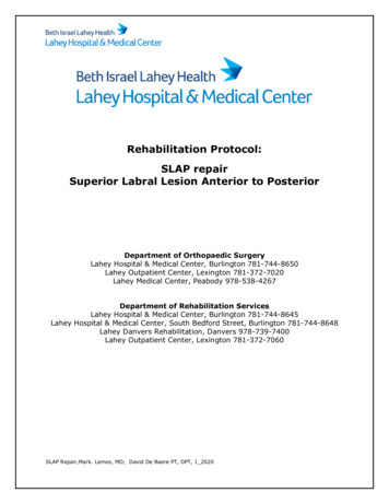 Superior Labral Lesion Anterior To Posterior Repair Final