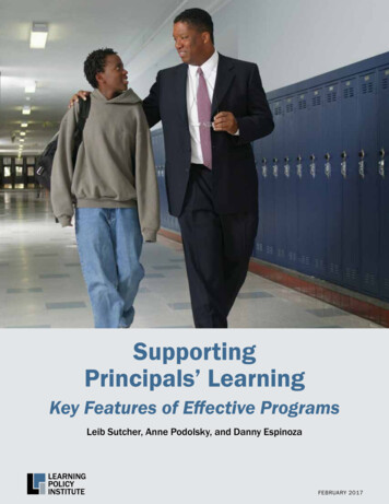 Supporting Principals' Learning - Learning Policy Institute