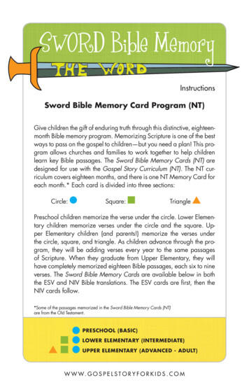 Sword Bible Memory Card Program (NT) - Gcchurch 