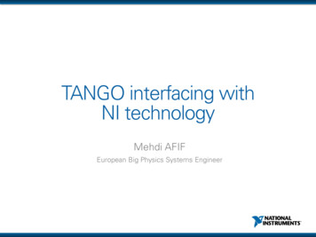 TANGO Interfacing With NI Technology - Indico