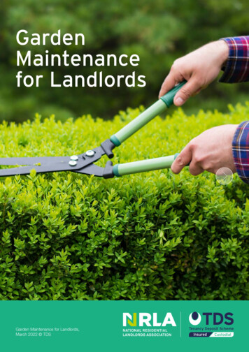 Garden Maintenance For Landlords - Tenancy Deposit Scheme