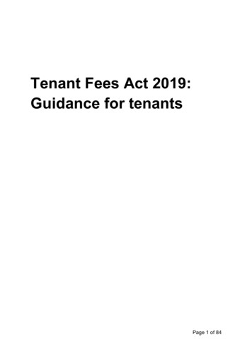 Tenant Fees Act 2019: Guidance For Tenants - GOV.UK