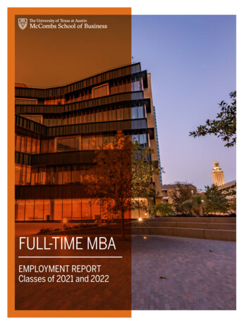 FULL-TIME MBA - Mccombs.utexas.edu
