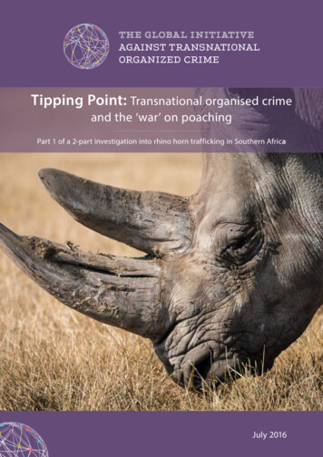 Tipping Point: Transnational Organised Crime And The 'war' On Poaching