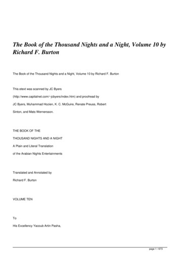 The Book Of The Thousand Nights And A Night - Full Text Archive