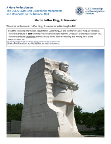 The Martin Luther King, Jr. Memorial - USCIS