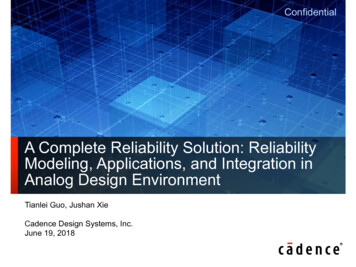 A Complete Reliability Solution: Reliability Modeling . - MOS-AK