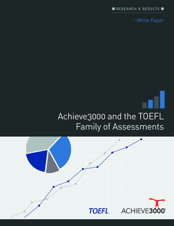 Achieve3000 And The TOEFL Family Of Assessments