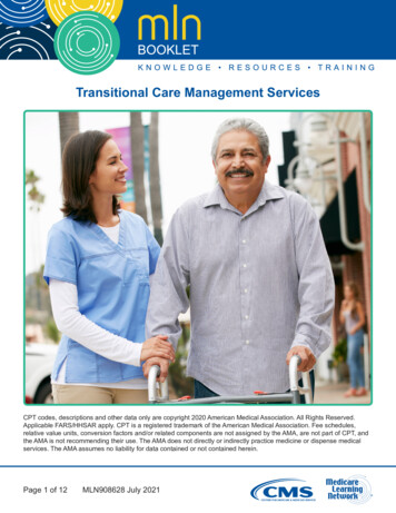 Transitional Care Management Services - CMS