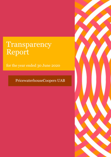 Transparency Report - PwC
