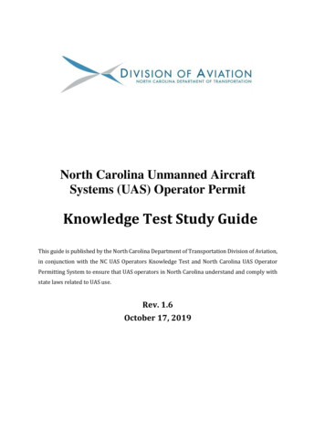 Knowledge Test Study Guide - NCDOT