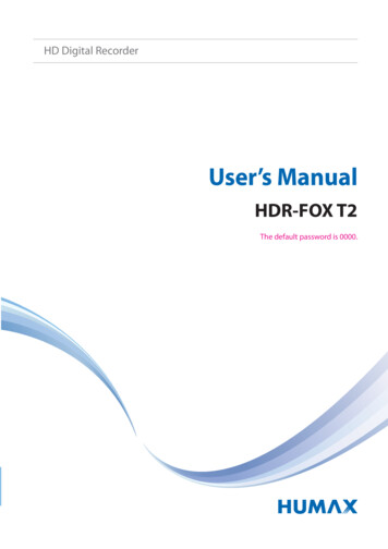 User's Manual - Humax
