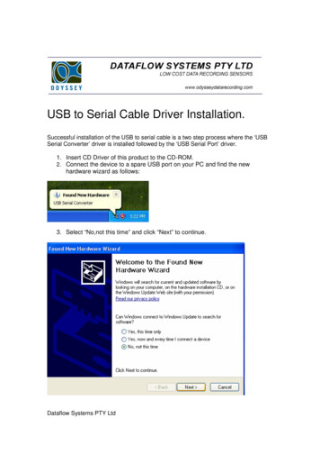 USB To Serial Cable Driver Installation - Odyssey Data Recording