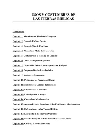USOS Y COSTUMBRES DE LAS TIERRAS BIBLICAS - NTSLibrary