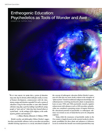 Entheogenic Education Psychedelics As Tools Of Wonder And Awe