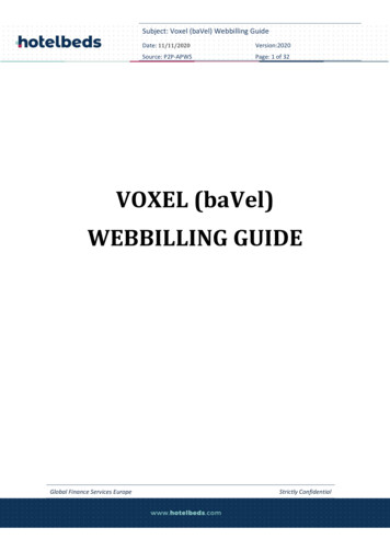 VOXEL (baVel) WEBBILLING GUIDE