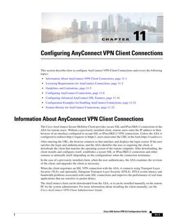 Configuring AnyConnect VPN Client Connections