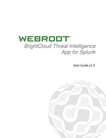 BrightCloud Threat Intelligence App For Splunk - Webroot