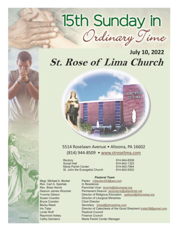 July 3, 2022 St. Rose Of Lima Church - Altoona, Pennsylvania