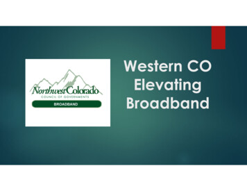 Western CO Elevating Broadband - Nwccog 
