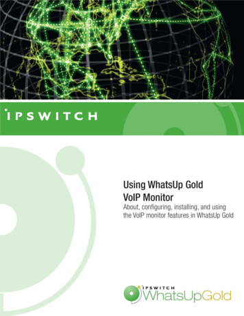 Using WhatsUp Gold VoIP Monitor - E-SPIN Group