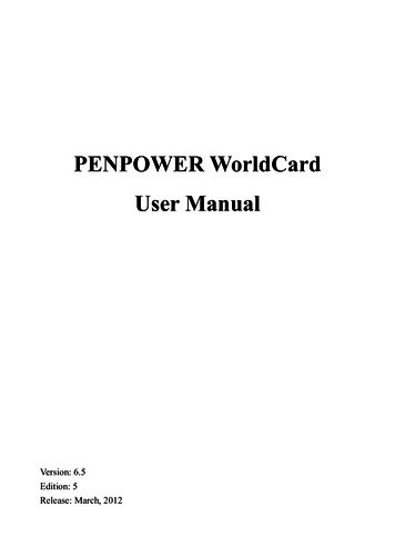 PENPOWER WorldCard User Manual