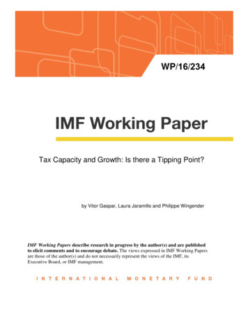Tax Capacity And Growth: Is There A Tipping Point?
