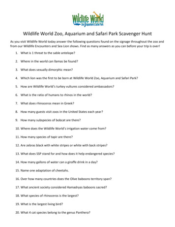 Wildlife World Zoo, Aquarium And Safari Park Scavenger Hunt