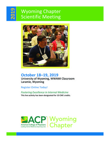 2019 Wyoming Chapter Scientific Meeting - ACP