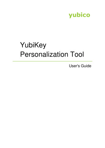 YubiKey Personalization Tool User's Guide