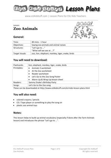 Lesson: Zoo Animals - ESL KidStuff