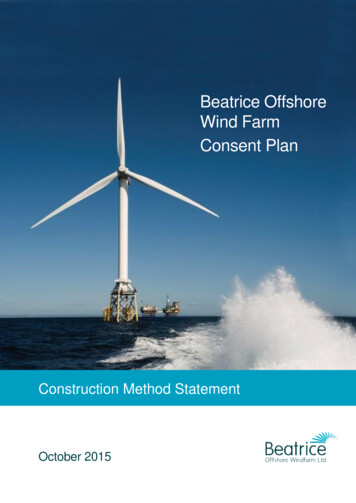 Beatrice Offshore Wind Farm Consent Plan