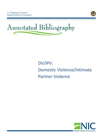 DV/IPV: Domestic Violence/Intimate Partner Violence