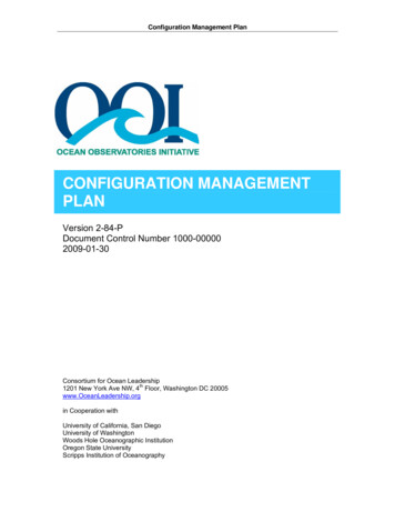 CONFIGURATION MANAGEMENT PLAN - Consortium For Ocean Leadership