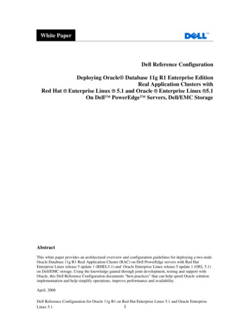 White Paper Dell Reference Configuration Deploying Oracle Database 11g .