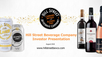 Hill Street Beverage Company Investor Presentation