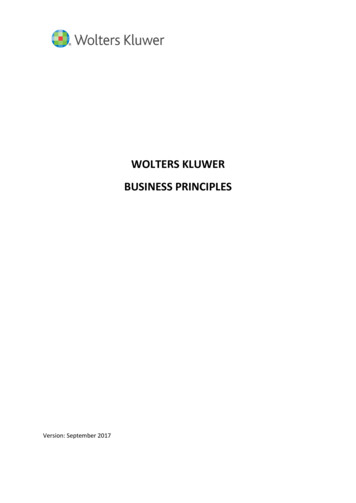 Wolters Kluwer Business Principles