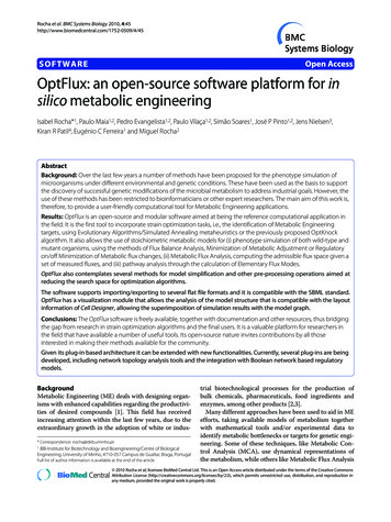 SOFTWARE Open Access In Silico Metabolic Engineering